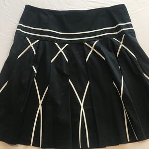 Anthropology black and white A-lime skirt